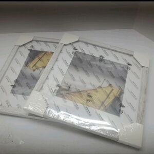 White Wood Picture Frame - Set of 2